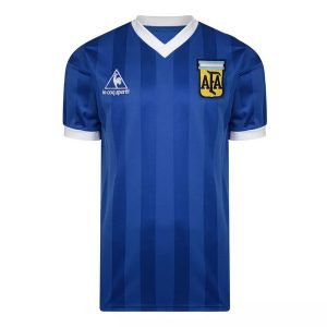 Camiseta Argentina Segunda Equipacion Retro 1986