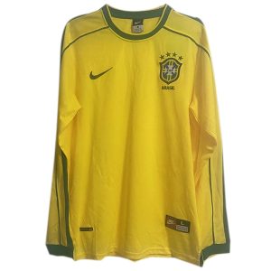 Camiseta Brasil Primera Manga Larga Equipacion Retro 1998
