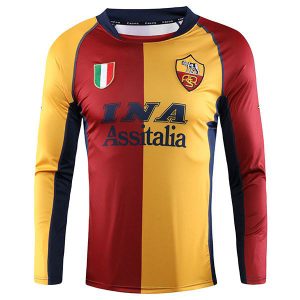 Camiseta As Roma Primera Manga Larga Equipacion Retro 2000 2001