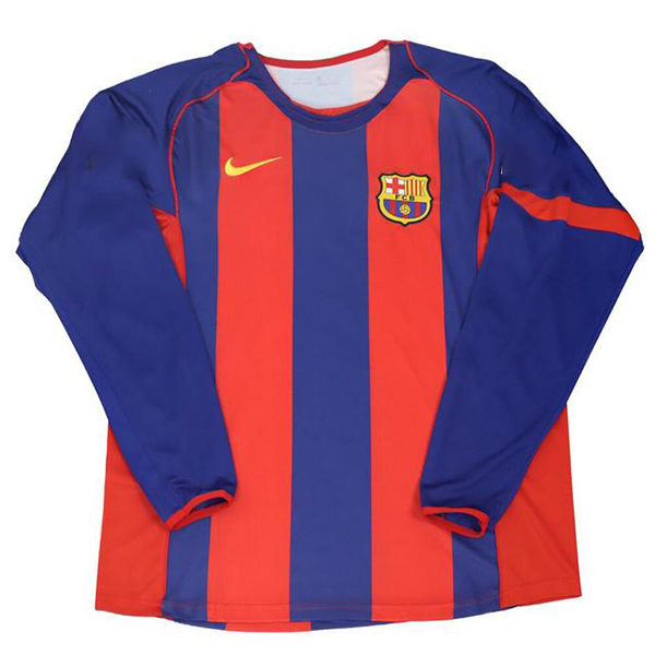 Camiseta FC Barcelona Primera Manga Larga Equipacion Retro 2004 2005