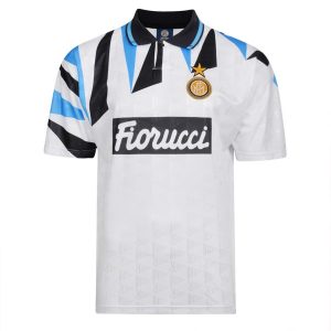 Camiseta Inter Milan Segunda Equipacion Retro 1991 1992 Blanco