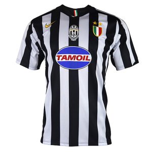 Camiseta Juventus Primera Equipacion Retro 2005 2006 Negro Blanco