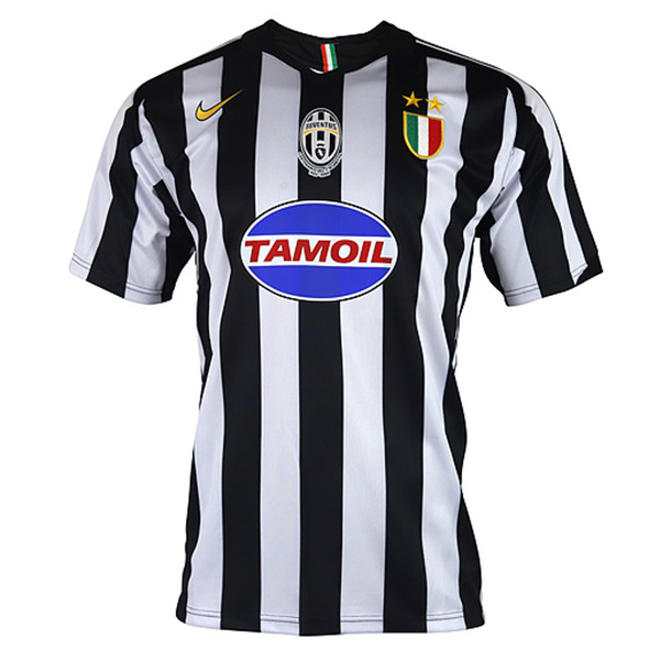 Camiseta Juventus Primera Equipacion Retro 2005 2006 Negro Blanco