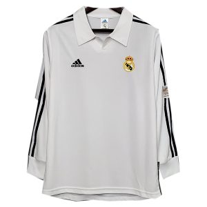 Camiseta Real Madrid Primera Manga Larga Equipacion Retro 2001 2002