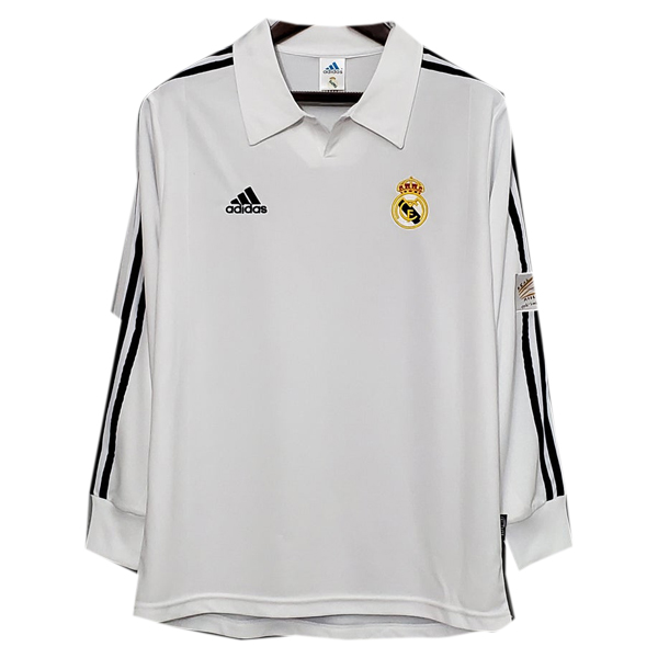 Camiseta Real Madrid Primera Manga Larga Equipacion Retro 2001 2002