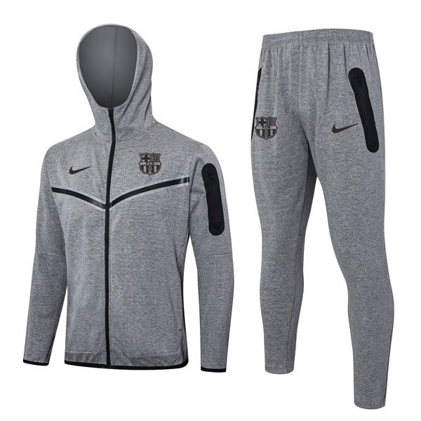 Chandal Con Capucha FC Barcelona 2024 2025 Gris