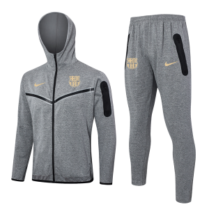 Chandal Con Capucha FC Barcelona 24 25 Gris