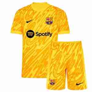Equipacion FC Barcelona Conjunto Niños Portero 2024 2025
