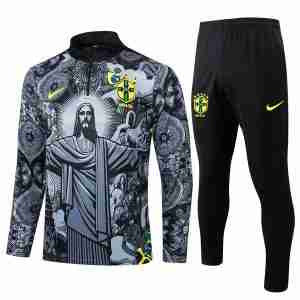 Sudadera De Training Brasil 2024 2025 Gris