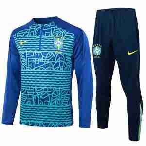 Sudadera De Training Brasil 2024 2025 Verde Azul