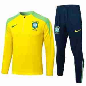 Sudadera De Training Brasil 2024 2025 Amarillo Verde