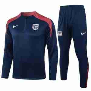 Sudadera Entrenamiento Inglaterra 2024 2025 Azul Rojo