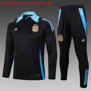 Sudadera De Training Niños Argentina 2024 2025 Negro Azul