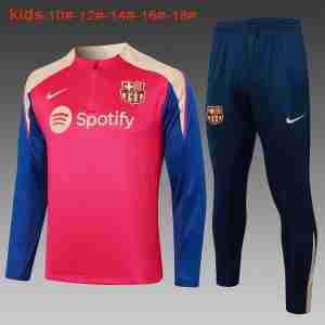 Sudadera De Training Niños FC Barcelona 2024 2025 Rojo Azu