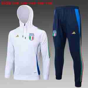 Sudadera De Training Niños Italia 24 2025 Blanco