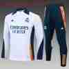 Sudadera De Training Niños Real Madrid 2024 2025 Blanco Azul
