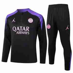 Sudadera De Training Paris Saint Germain 2024 2025 Negro Purpura