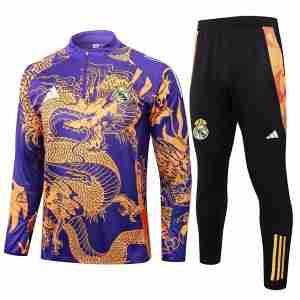 Sudadera De Training Real Madrid 2024 2025  Purpura Amarillo