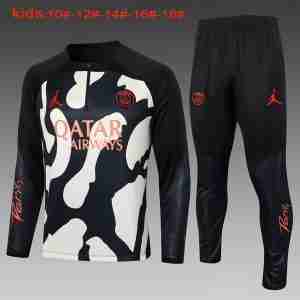 Sudadera Entrenamiento Niños Paris Saint Germain 2024 2025 Negro Blanco