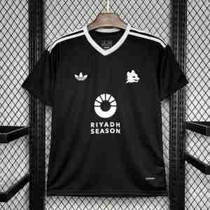 Tailandia Camiseta AS Roma Pre Match Equipacion 2024 2025 negro