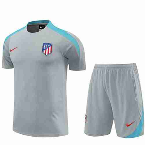 Tailandia Camiseta Conjunto Atlético De Madrid Entrenamiento Equipacion 2024 2025 Grigio