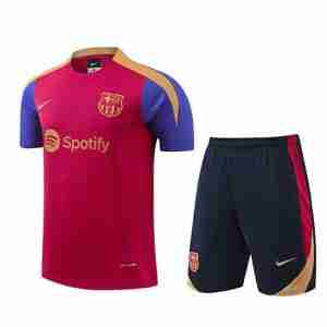 Tailandia Camiseta Conjunto FC Barcelona Entrenamiento Equipacion 2024 2025 Rojo Azul