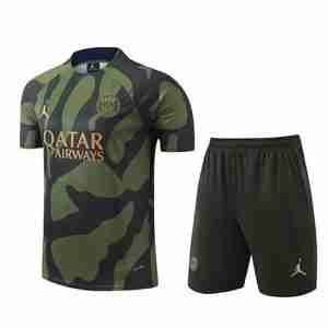 Tailandia Camiseta Conjunto Paris Saint Germain Entrenamiento Equipacion 2024 2025 Verde Nero