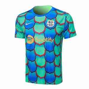 Tailandia Camiseta FC Barcelona  Entrenamiento Equipacion 2024 2025 Verde Azul