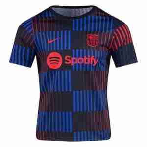 Tailandia Camiseta FC Barcelona Pre Match Equipacion 2024 2025 Azul Negro