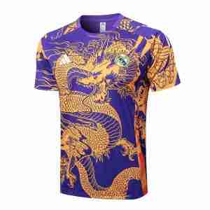 Tailandia Camiseta Real Madrid Entrenamiento Equipacion 2024 2025 Purpura Amarillo