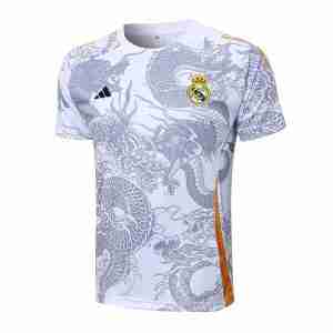 Tailandia Camiseta Real Madrid Entrenamiento Equipacion 24 2025 Blanco Gris