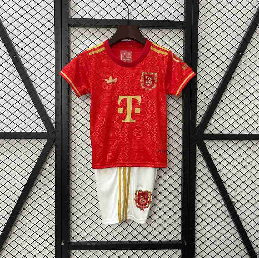 Equipacion Bayern Munich Conjunto Niños 125th Anniversary 2025 2026