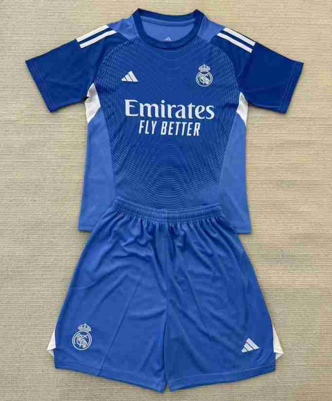 Equipacion Real Madrid Conjunto Niños Portero 2025 2026 Azul