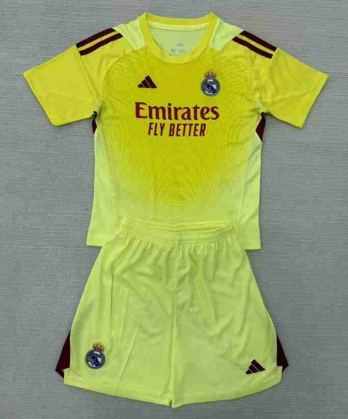 Camiseta Real Madrid Conjunto Niños Portero 2025 26