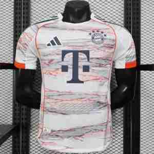 Camiseta Bayern Munich Segunda Equipacion 2025 2026 Versión Jugador Blanco