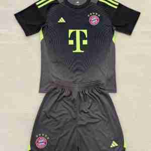 Equipacion Bayern Munich Conjunto Niños Portero 2025 2026 Negro