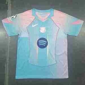 Tailandia Camiseta FC Barcelona Especial Equipacion 2025 2026 Azul Rosa