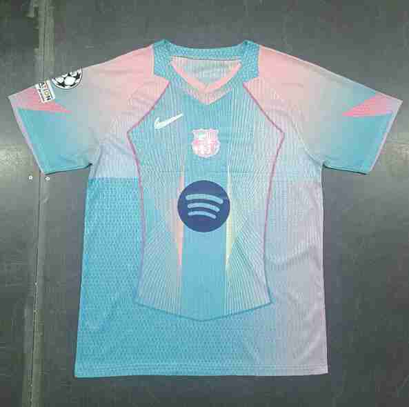 Tailandia Camiseta FC Barcelona Especial Equipacion 2025 2026 Azul Rosa