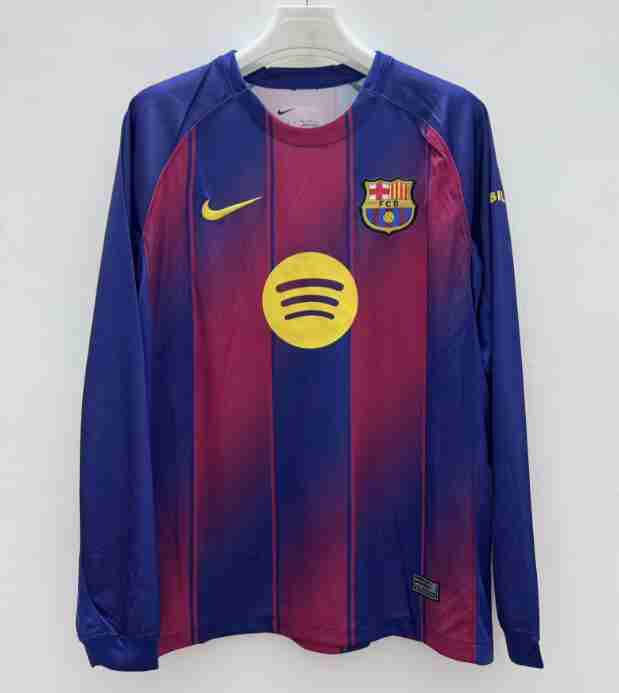 Tailandia Camiseta FC Barcelona Primera Manga Larga Equipacion 2025 2026