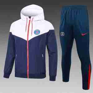 Conjunto Rompevientos Paris Saint Germain 2025 2026 Blanco Azu