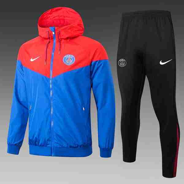 Rompevientos PSG Conjunto Completo 2025-2026 Rojo Azul