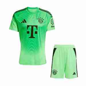 Equipacion Bayern Munich Conjunto Niños Portero 2025 2026 Verde