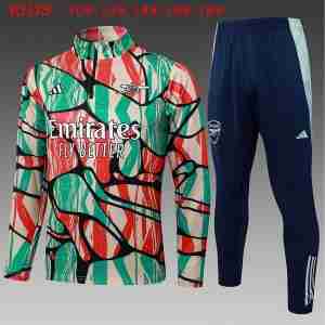 Sudadera Entrenamiento Niños Arsenal 2025 2026 Verde Rojo