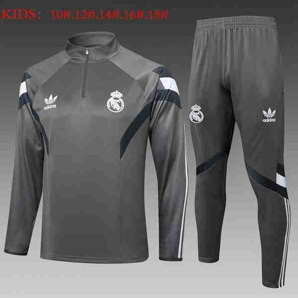 Ninos Sudadera De Training Real Madrid 2025-2026 Gris