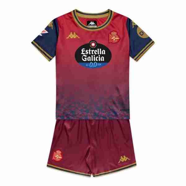 Camiseta Deportivo Coruña 2ª Niño 2025-2026 Camiseta Deportivo Coruña Conjunto Niños Segunda Equipacion 2025 2026