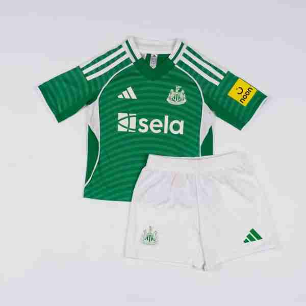 Camiseta Newcastle United 2ª Niño 2025-2026 Camiseta Newcastle United Conjunto Niños Segunda Equipacion 2025 2026