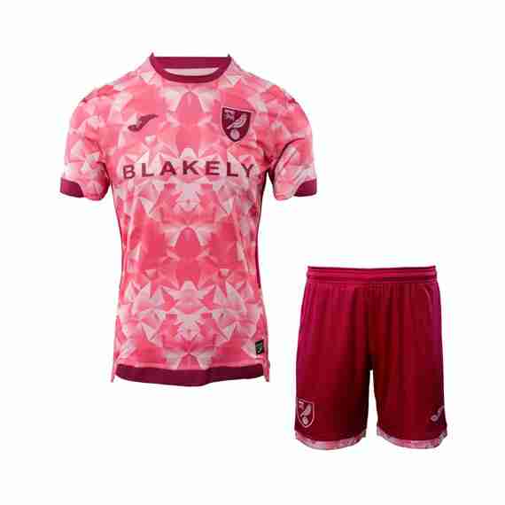 Camiseta Norwich City 2ª Niño 2025-2026 Camiseta Norwich City Conjunto Niños Segunda Equipacion 2025 2026