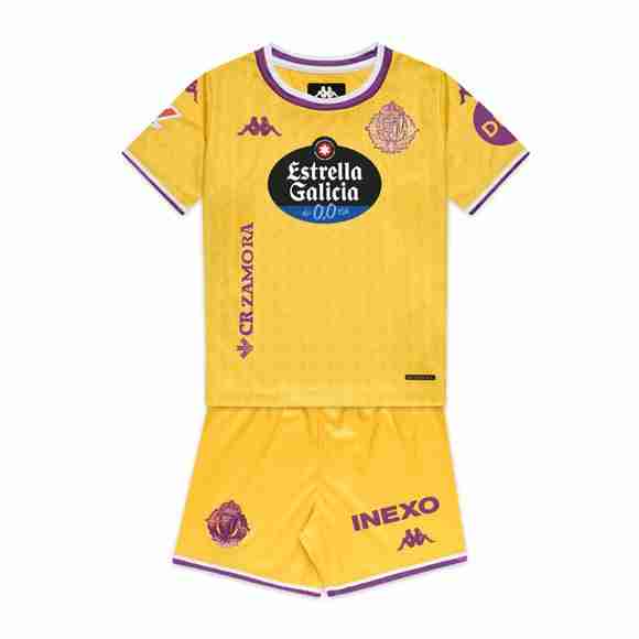 Camiseta Real Valladolid 3ª Niño 2025-2026 Camiseta Real Valladolid Conjunto Niños Tercera Equipacion 2025 2026