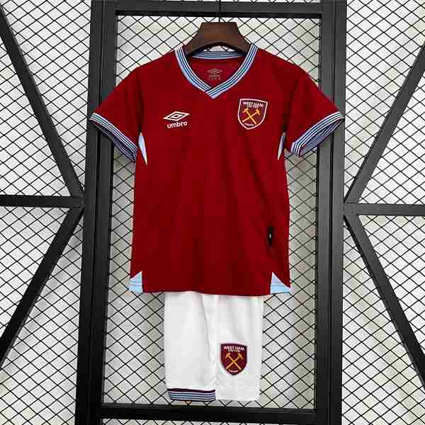 Camiseta West Ham 1ª Niño 2025-2026 Camiseta West Ham United Conjunto Niños Primera Equipacion 2025 2026