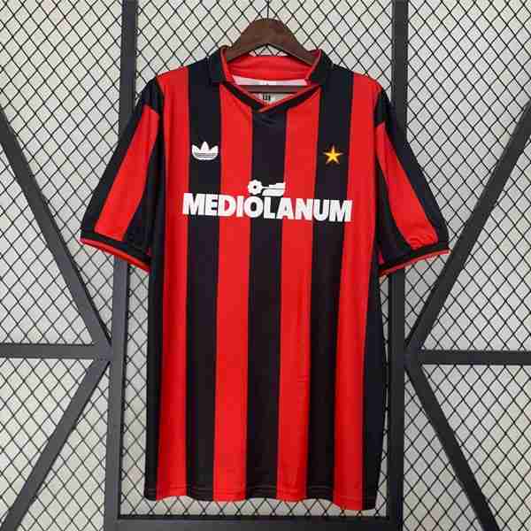 Tailandia Camiseta AC Milan 1ª Retro 1990 1991 Tailandia Camiseta AC Milan Primera Equipacion Retro 1990 1991
